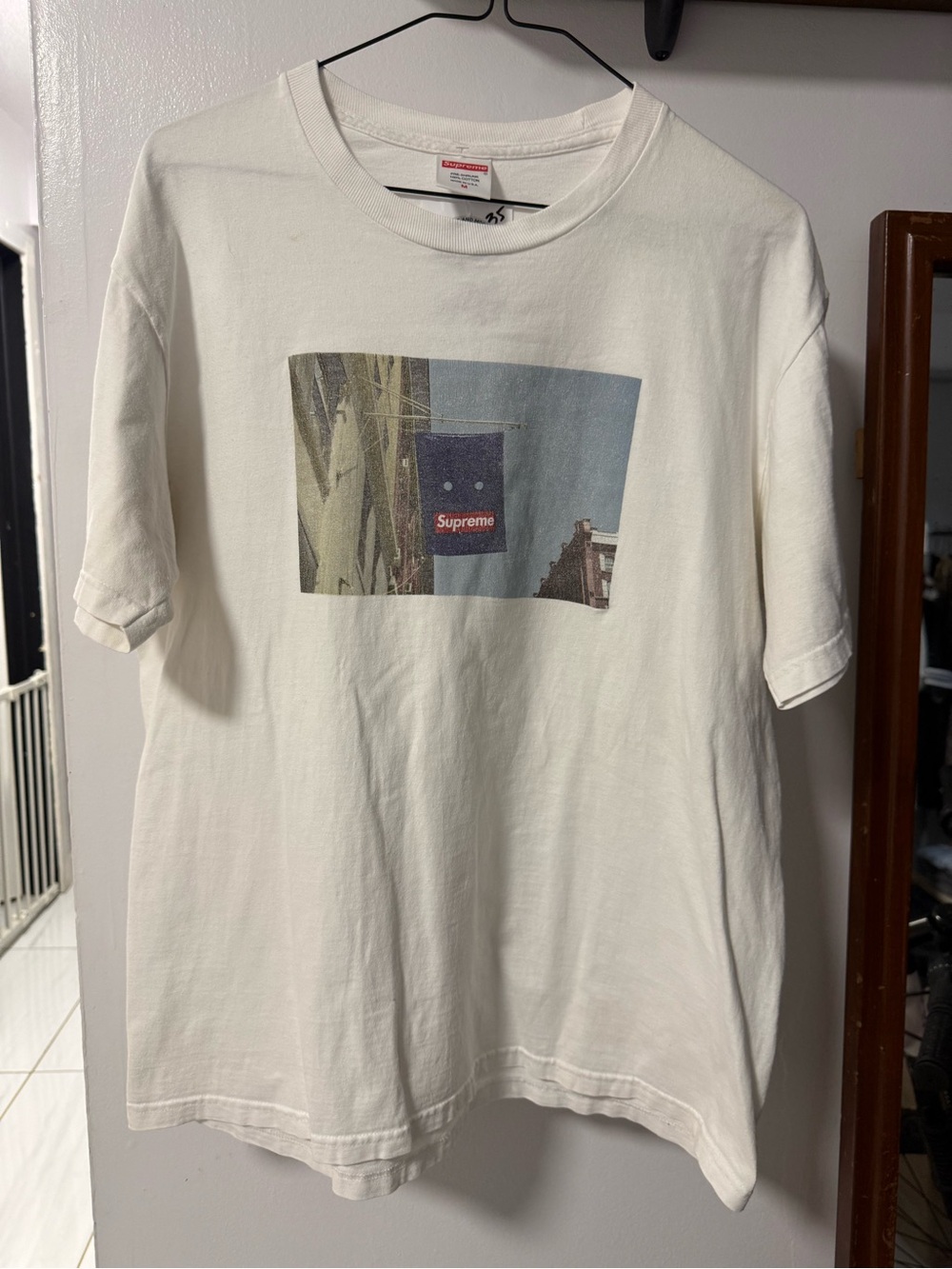 Supreme White Photo Graphic Short-Sleeve Tee